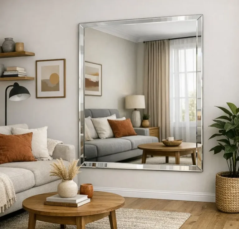 Verzilverd facetrand woonkamer voorbeeld